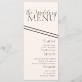 Menu Mariage simple café (Devant)