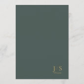 Menu Mariage Simple Elegance Green ID1022 (Dos)