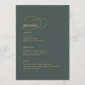 Menu Mariage Simple Elegance Green ID1022 (Devant)