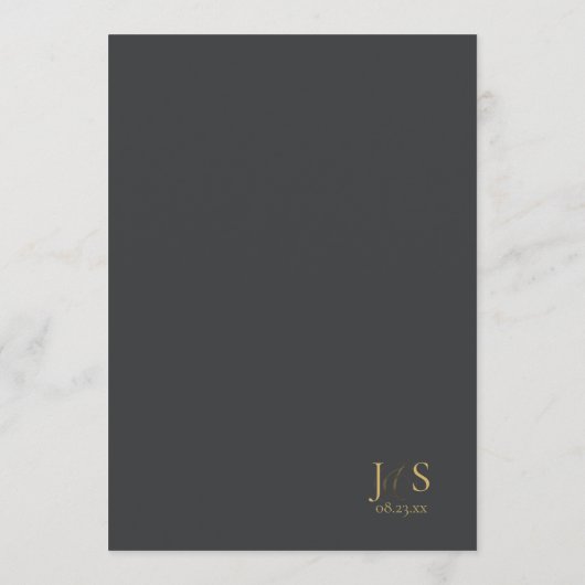 Menu Mariage Simple Elegance ID1022 (Dos)