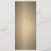 Menu Mariage simple élégant d'or blanc (Dos)