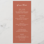 Menu Mariage Simple en Cuivre Moderne (Devant)