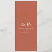 Menu Mariage Simple en Cuivre Moderne (Dos)