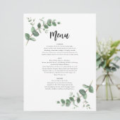 Menu Mariage simple et élégant moderne minimaliste euca (Debout devant)
