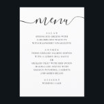 Menu Mariage simple et moderne. Script noir et blanc<br><div class="desc">Menu mariage simple noir et blanc. Convient pour l'anniversaire,  l'anniversaire et toute autre fête. Veuillez me contacter si vous avez besoin d'autres articles.</div>