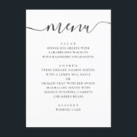 Menu Mariage simple et moderne. Script noir et blanc<br><div class="desc">Menu mariage simple noir et blanc. Convient pour l'anniversaire,  l'anniversaire et toute autre fête. Veuillez me contacter si vous avez besoin d'autres articles.</div>