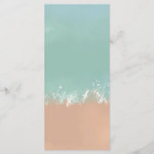 Menu Mariage simple été plage de bord de mer (Dos)