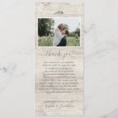 Menu Mariage simple Rustic Wood Botanic Herb (Dos)