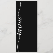 Menu Mariage simple Script élégant (Dos)