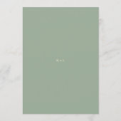 Menu Mariage Simple Vert Sauge Moderne (Dos)