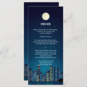 Menu Mariage Skyline Ville (Devant / Derrière)