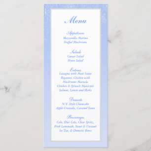 Menu Mariage Snowflake