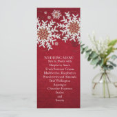 Menu Mariage Snowflakes Rouge (Debout devant)