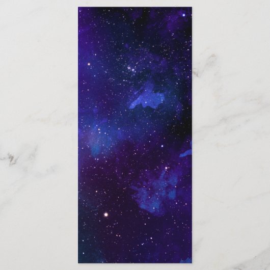 Menu Mariage spatial. Les étoiles de nuit. Galaxie mari (Dos)