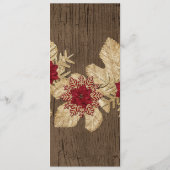Menu Mariage Star Christmas Wood (Dos)