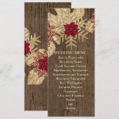 Menu Mariage Star Christmas Wood (Devant / Derrière)