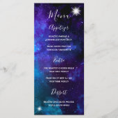 Menu Mariage Star Light Blue Sky (Devant)