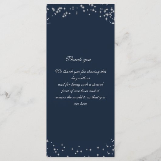 Menu Mariage Starry Sky (Dos)