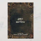 Menu Mariage Steampunk Noir Affair (Dos)