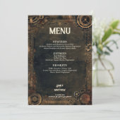 Menu Mariage Steampunk Noir Affair (Debout devant)
