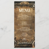 Menu Mariage Steampunk Noir Affair (Devant)