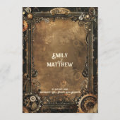 Menu Mariage Steampunk Noir Affair (Dos)