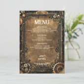 Menu Mariage Steampunk Noir Affair (Debout devant)