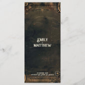 Menu Mariage Steampunk Noir Affair (Dos)