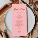 Menu Mariage Super rose et rouge rétro<br><div class="desc">L'ajout parfait à la décoration rétro des tables mariage. Ce menu animé est idéal pour un thème rétro mariage, qui offre une inspiration rétro mariage avec son design mariage d'inspiration les années 70. Parfait pour un mariage kitsch, un mariage branché ou un mariage éclectique, il ajoute de l'allure à un...</div>