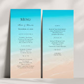 Menu mariage sur la plage