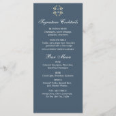Menu Mariage Symphonie Florale intemporelle (Dos)