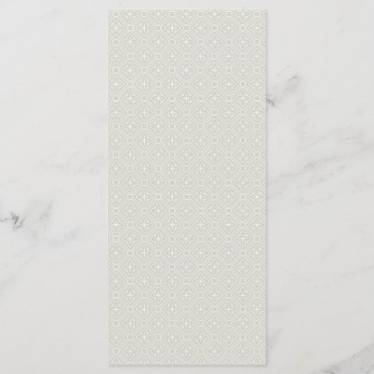 Menu Mariage Taupe Bande Art Déco (Dos)