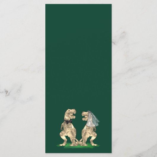 Menu Mariage Thème Dinosaur (Dos)