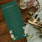 Menu Mariage Thème Dinosaur