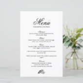 Menu Mariage Toile & Calligraphie (Debout devant)