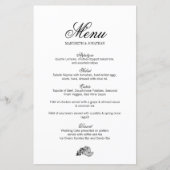 Menu Mariage Toile & Calligraphie (Devant)