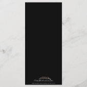 Menu Mariage Tour Art Déco Bronze Noir (Dos)