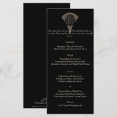 Menu Mariage Tour Art Déco Bronze Noir (Devant / Derrière)
