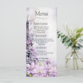Menu Mariage Tour Eiffel Lavender Romance (Debout devant)