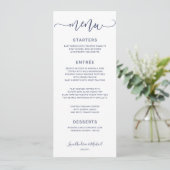 Menu Mariage Tourbillonnant de calligraphie de rebond ( (Debout devant)