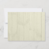 Menu Mariage tournesol Choix RSVP (Dos)