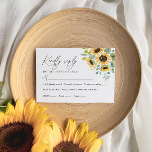 Menu Mariage Tournesol Rustique