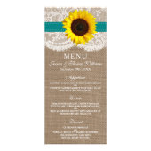 Menu Mariage Tournesol Rustique (Devant)