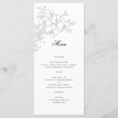 Menu Mariage Traditionnel Formel Élégant Blanc Orchidée (Devant)