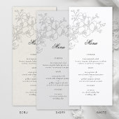 Menu Mariage Traditionnel Formel Élevé Écru Orchidée