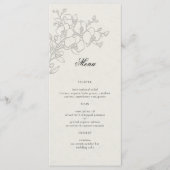 Menu Mariage Traditionnel Formel Élevé Écru Orchidée (Devant)