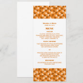 Menu Mariage triangles géométriques orange (Devant / Derrière)