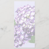 Menu Mariage Trois Clusters d'Hydrangée Violet (Dos)