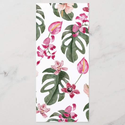 Menu Mariage tropical (Dos)