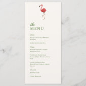 Menu Mariage Tropical au Thème Flamant Rose Soirée de R (Devant)